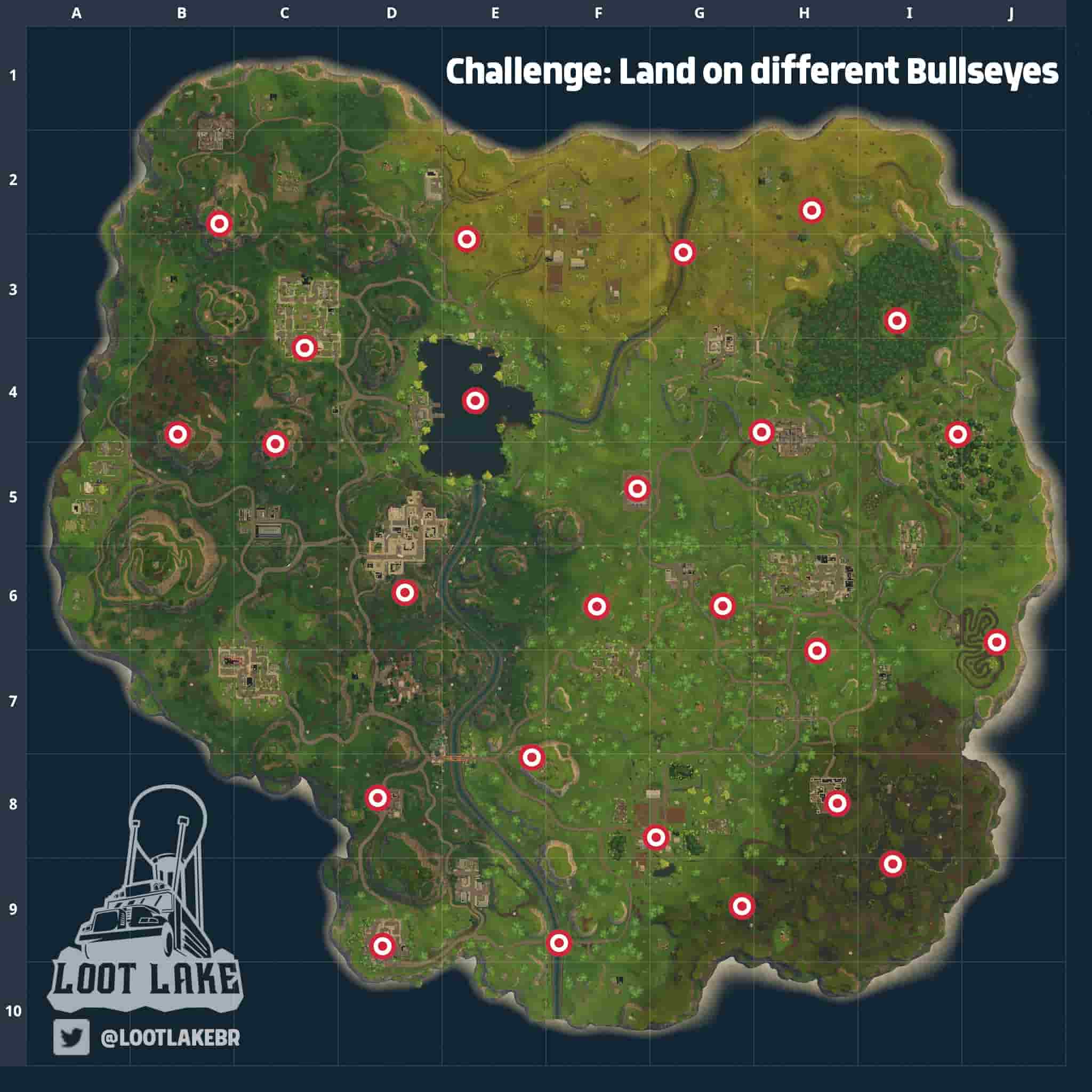 Fortnite Bulleyes Locations: How to Land on Different Bullseyes -  GameRevolution